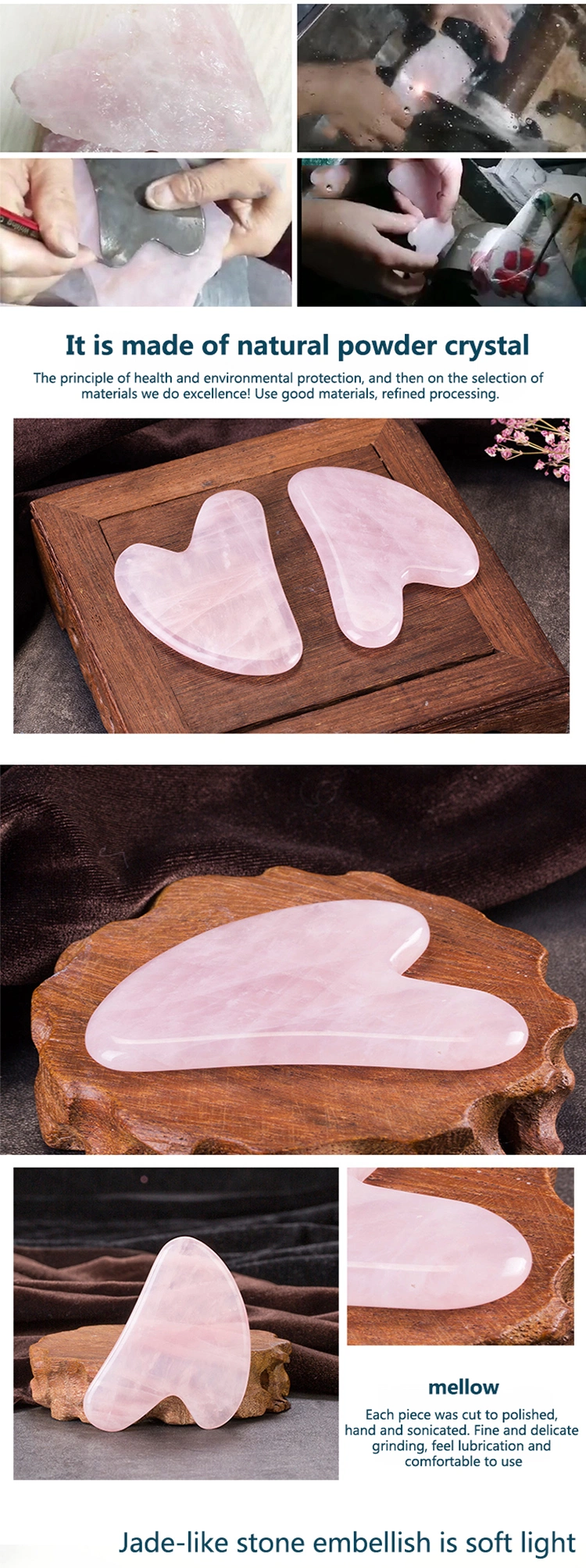 Beautiful Moonstone Opalite Gua Sha Tool Opal Guasha Face Massage Scraping Plate